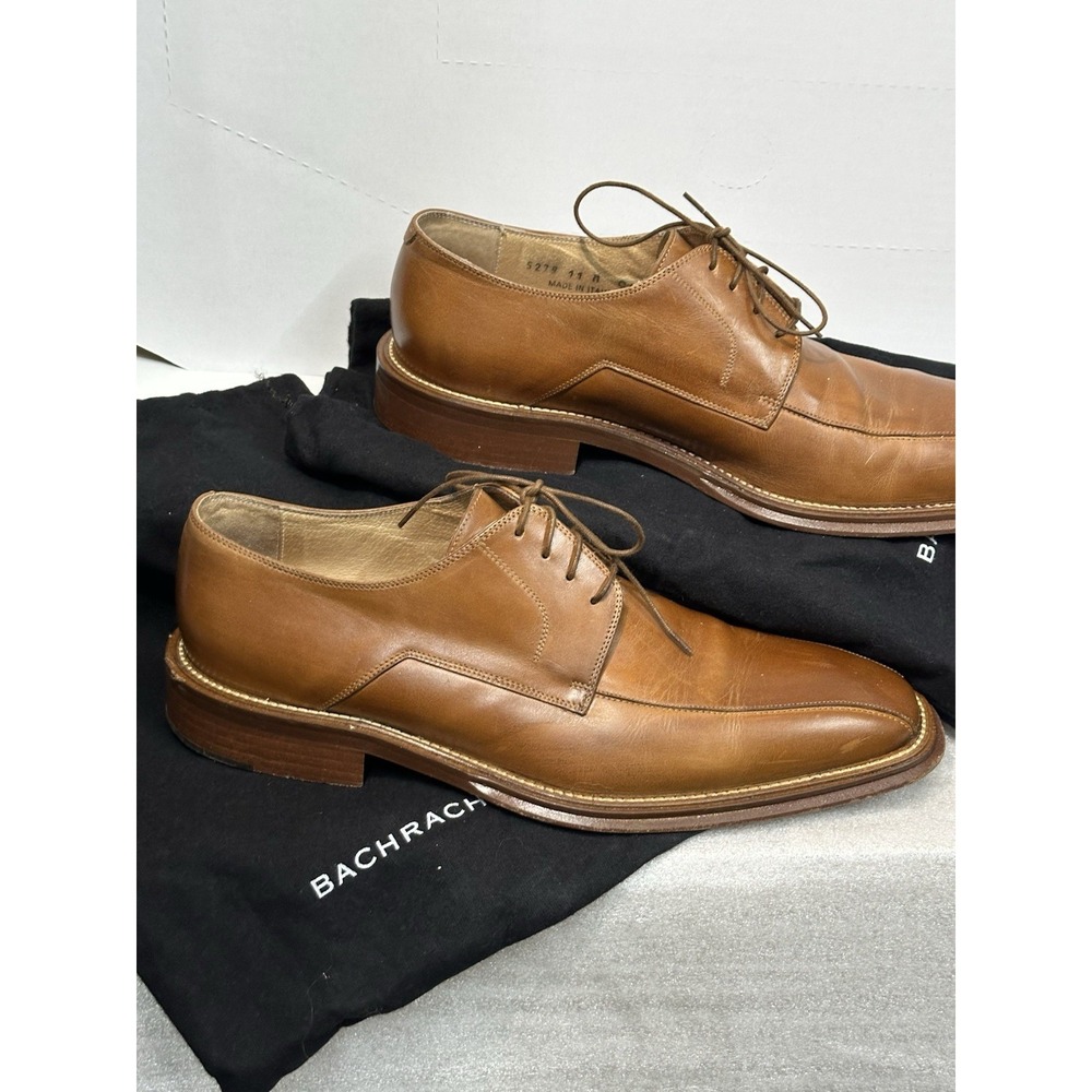 Bacharach Men's 11d Wilton Bicycle Toe Tan With Protective‎ Sleeves And Box - Picture 2 of 11